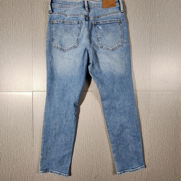 Madewell The Perfect Vintage Jeans Light Blue Wash Size 26p Petite Distressed - Picture 7 of 12